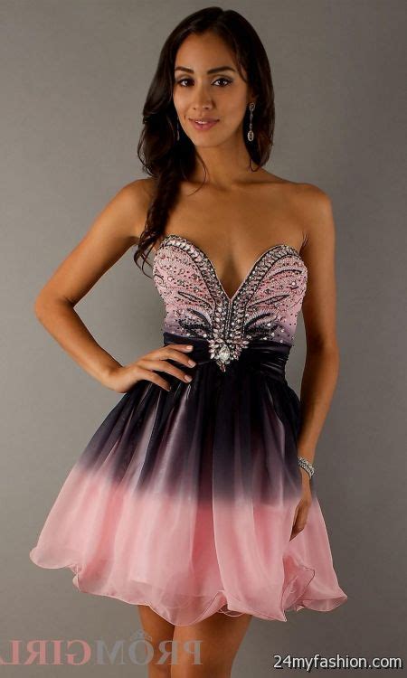 Short Pink And Black Prom Dresses Looks 2023 2024 B2b Fashion