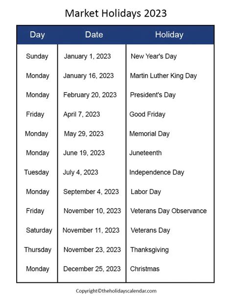 Nyse Holiday Calendar Holidays Ileana Christel