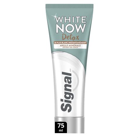 Dentifrice White Now Detox Argile Extrait De Coco SIGNAL Le Tube De