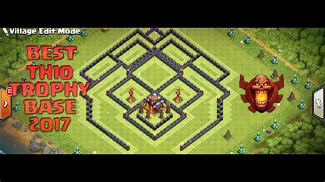 Best Town Hall 10 Trophy Base 2018 Youtube