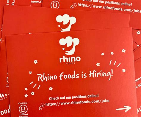 Employment Information: Apply for a Job | Rhino Foods