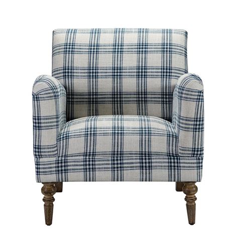 Jayden Creation Mandan Navy Contemporary And Classic Upholstered Plaid