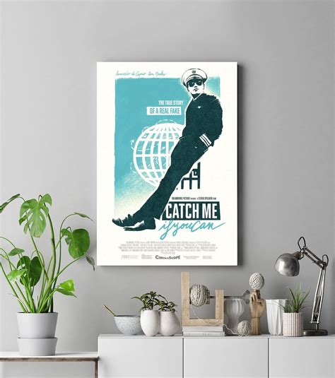 Catch Me If You Can Poster Movie Poster Unframe Poster Canvas Etsy