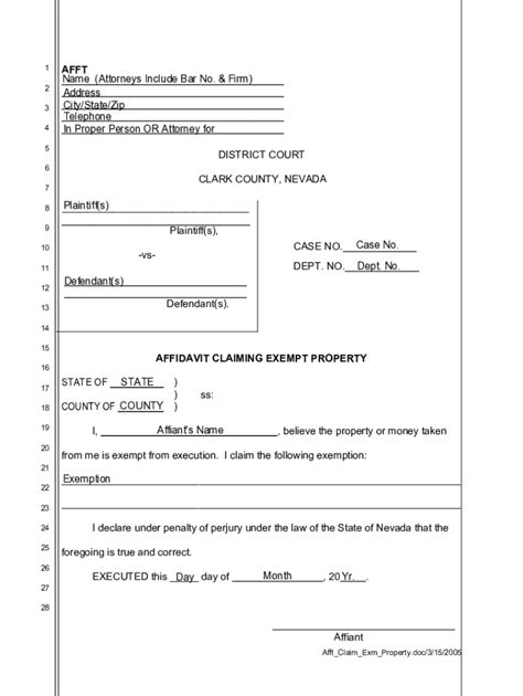 Fillable Online Affidavit Of Publication Nevada District Court Clark County Fax