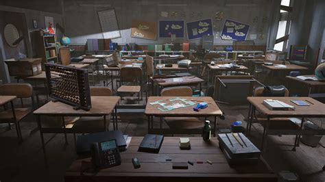 Abandoned classroom - FlippedNormals