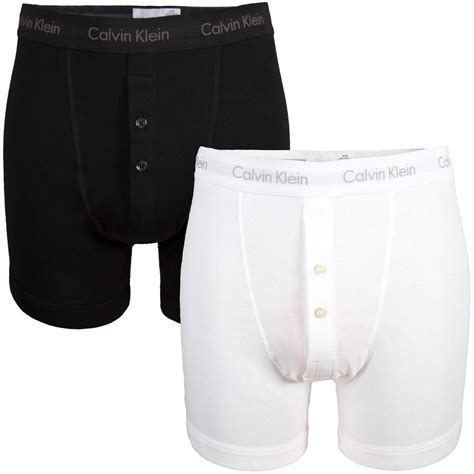 2 Pack Calvin Klein Button Fly Boxershorts Boxer Trunks Underwear