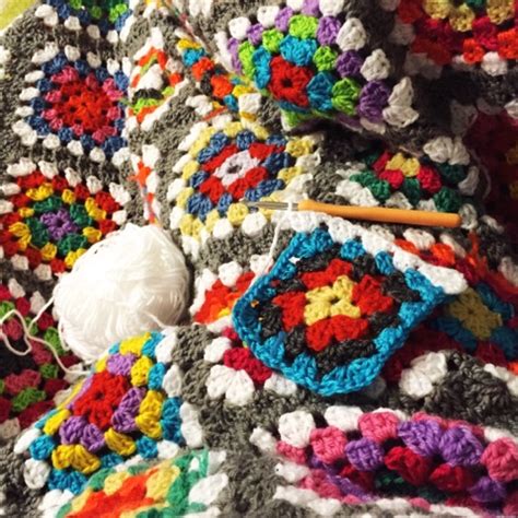 Rainbow Crochet Granny Square Blanket Samelia S Mum