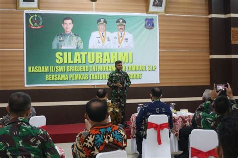 Kasdam II Sriwijaya Kunjungi Tanjung Jabung Barat Jambi Daily