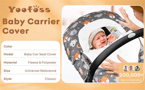 Yoofoss Baby Car Seat Cover Winter Carseat Canopies Cover