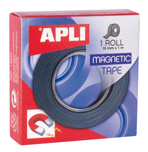 Cinta adhesiva magnética 19 mm x 1 m APLI