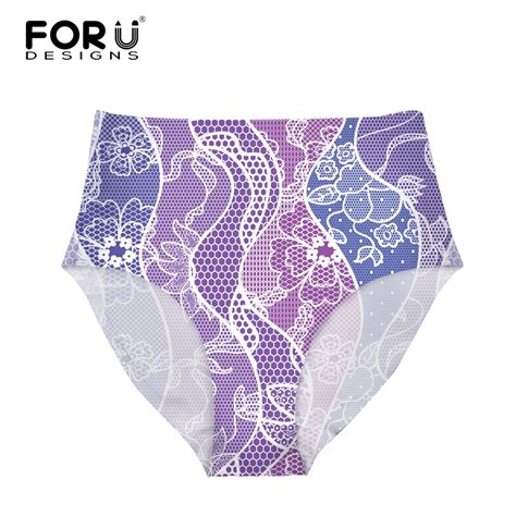 Forudesigns High Waist Women Underwear Sexy Lace Seamless Breathable Ladies Briefs Under Panties