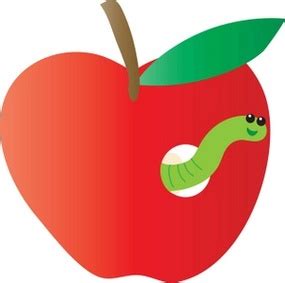 Apple With Worm Clipart Clip Art Library