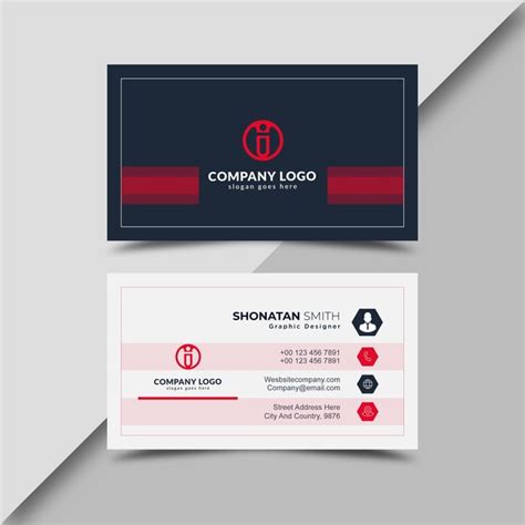 Premium Vector Business Card Name Card Design Elegant Template