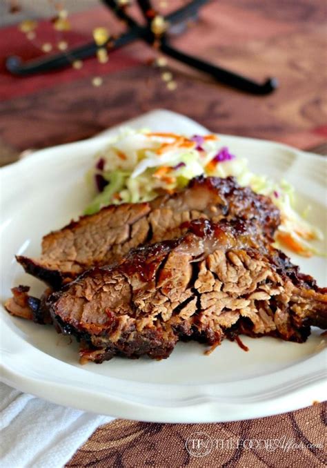 Tender Oven Cooked Barbecue Brisket Is Marinated Overnight And Baked