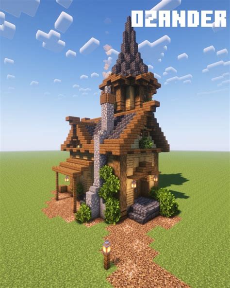 Starter house design | Minecraft medieval house, Minecraft starter ...