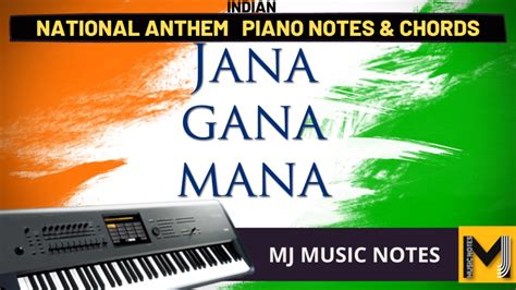 Jana gana mana piano keyboard notes | Indian National anthem - Mj Music ...