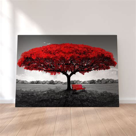 Red Tree Canvas Set Legendary Wall Art