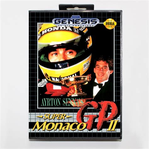 Ayrton Senna Super Monaco Gp Ii Encaixotado Versão 16bit Cartão De Jogo