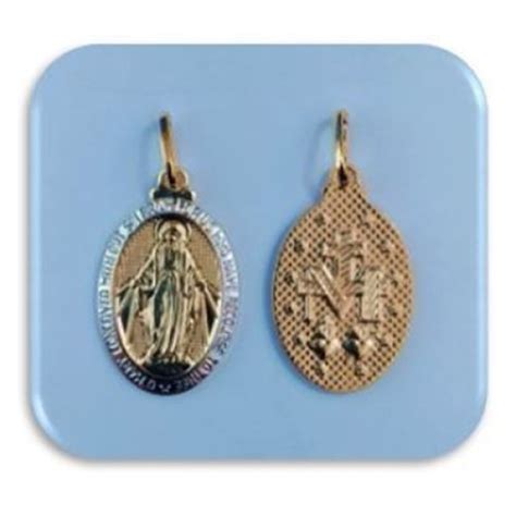 25mm 18 Kt Gold Filled Miraculous Medal Two Tones Catholic Shop