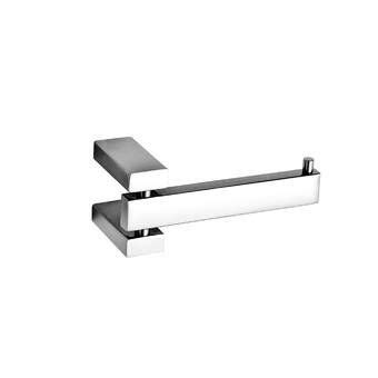 An Image Of Modern Chrome Finish Bathroom Towel Bar Set With Square