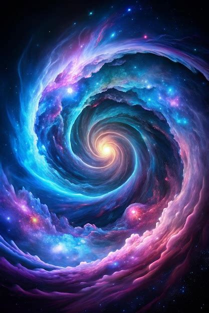 mesmerizing abstract galaxy  hd background premium ai generated image