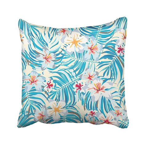 CMFUN Summer Hawaiian Pattern Leaf Plant Tropical Flower Hawaii Aloha