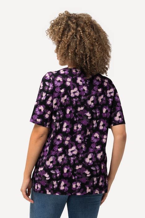 Camiseta Estampado Batik Forma En A Escote En Forma De Corazón