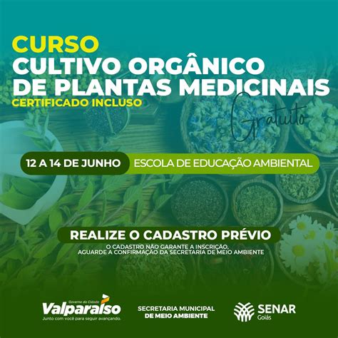 SECRETARIA DE MEIO AMBIENTE ABRE VAGAS PARA CURSO DE CULTIVO ORGÂNICO