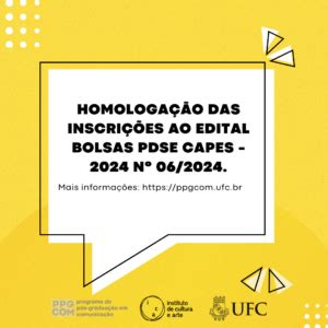 Homologação das inscrições para seleção interna de Candidaturas