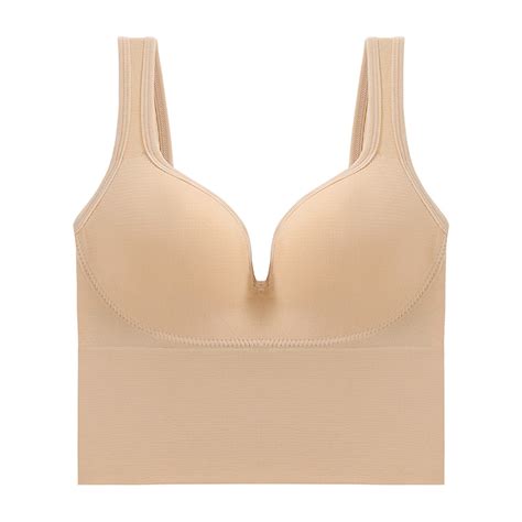 Dndkilg Womens Bras Longline Padded T Shirt Bras No Underwire Plunge Underwire Push Up Bra