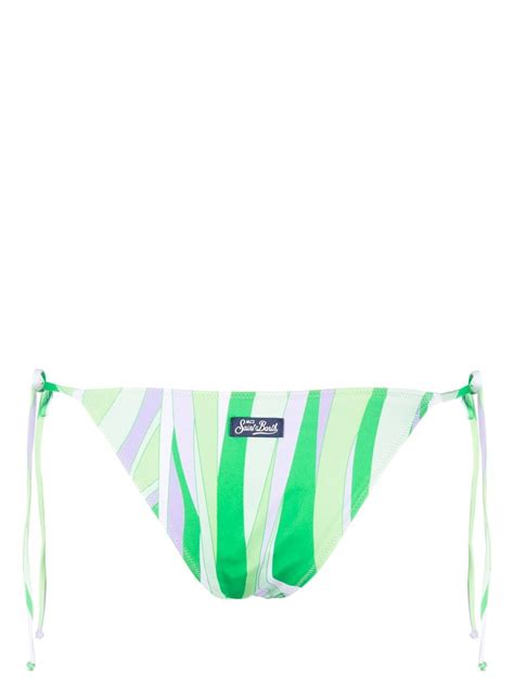 MC2 Saint Barth Wave Print Bikini Bottom Farfetch