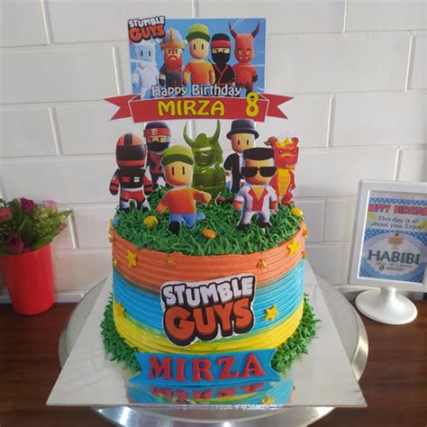 Jual Cake Ultah Stumble Guys Kue Ulang Tahun Stamble Guys Diameter