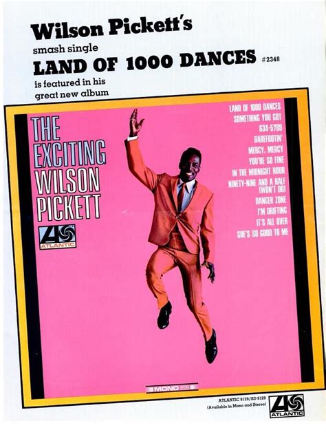 Wilson Pickett Land Of Dances Wilson Pickett Dance Flyer