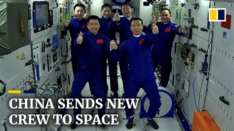 Chinas Shenzhou Astronauts Arrive At Tiangong Space Station On