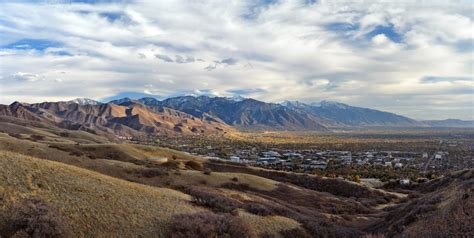 East Bench Area Of Salt Lake City Below The Wasatch Mountains With