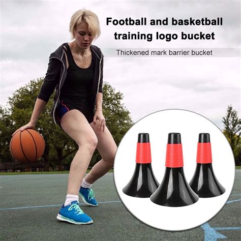 3 Pack Basketball Training Cones 9 Inch Marker Cones Barrier For Soccer