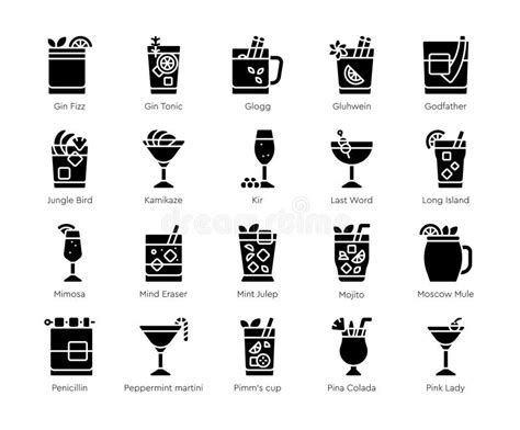 Manhattan Cocktail Icon Alcoholic Mixed Drink Vector Stock Vector