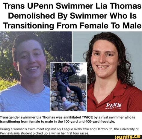 Trans Upenn Swimmer Lia Thomas Demolished By Swimmer Who Is