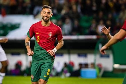 Bruno Fernandes Portugal Celebrates Goal During Editorial Stock Photo ...