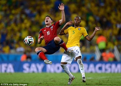 Brazil Bruise Colombia As Golden Boot Frontrunner James Rodriguez Gets Rough Treatment Daily