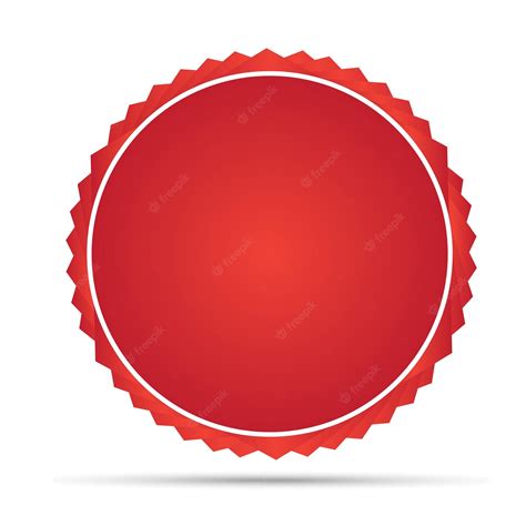 Premium Vector Red Color Empty Shape Useful For Badge Medal And