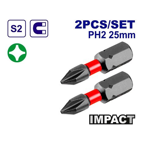 Punta Phillips Magnetica De Impacto No Pulgadas De Largo Marca Emtop