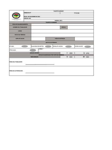Formato para Permiso Laboral | PDF 