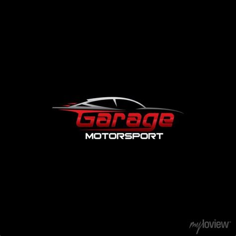 Automotive Car Logo Design With Concept Sports Vehicle Icon Silhouette