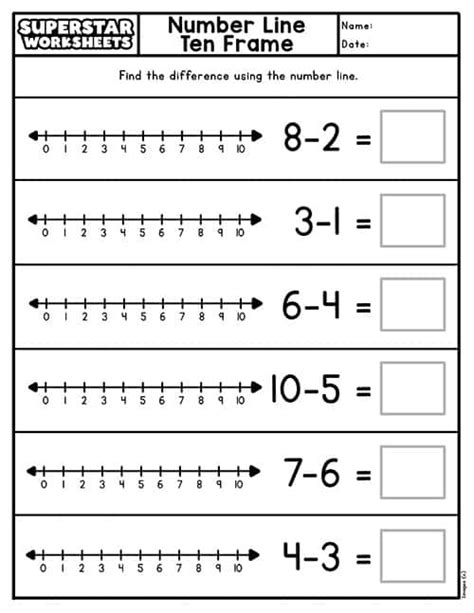 Number Lines Superstar Worksheets Worksheets Library