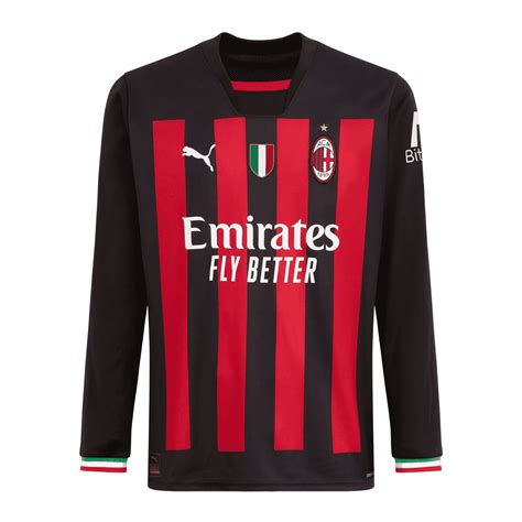 AC MILAN CAMISA MANGA LONGA 2023 UNIFORME TITULAR