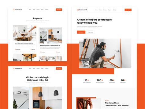 Constructor X Construction Webflow Template Behance