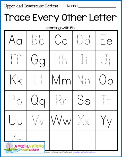 Capital And Lowercase Letters Tracing Worksheets