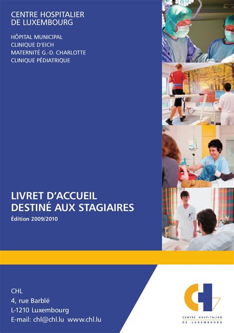 Livret d accueil destiné aux stagiaires by Centre Hospitalier de