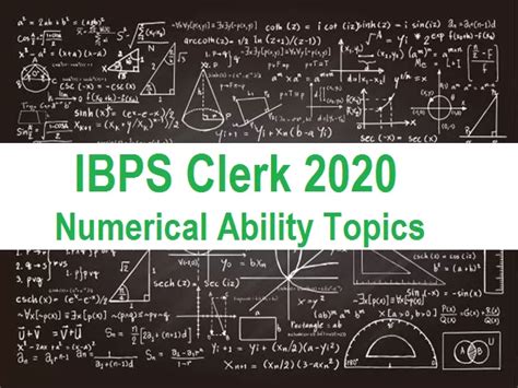 IBPS Clerk 2020 Check Important Numerical Ability Topics Based On